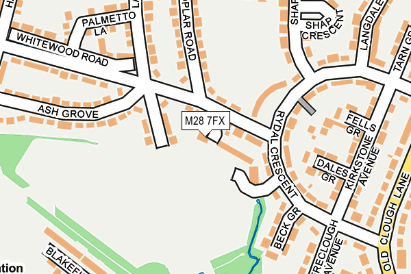 M28 7FX map - OS OpenMap – Local (Ordnance Survey)