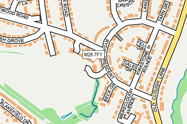 M28 7FY map - OS OpenMap – Local (Ordnance Survey)
