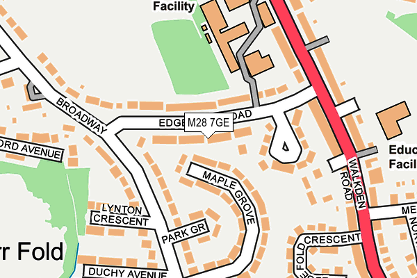 M28 7GE map - OS OpenMap – Local (Ordnance Survey)