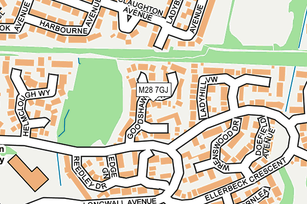 M28 7GJ map - OS OpenMap – Local (Ordnance Survey)