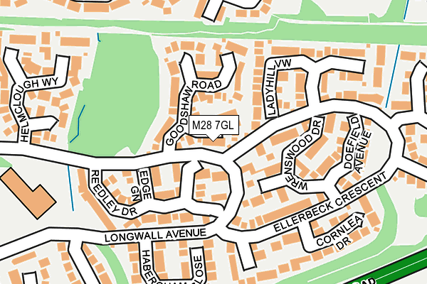 M28 7GL map - OS OpenMap – Local (Ordnance Survey)