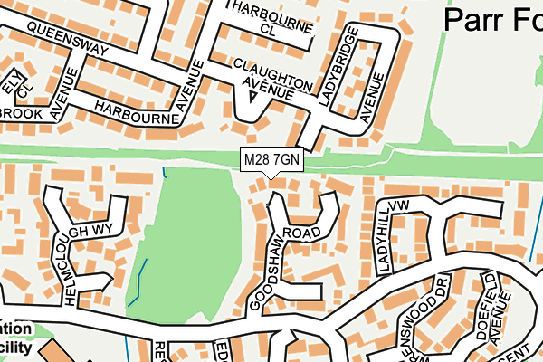 M28 7GN map - OS OpenMap – Local (Ordnance Survey)