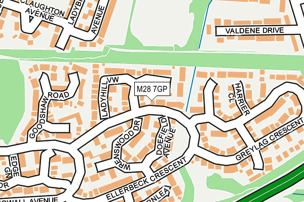 M28 7GP map - OS OpenMap – Local (Ordnance Survey)