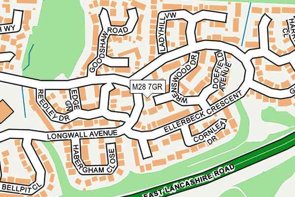 M28 7GR map - OS OpenMap – Local (Ordnance Survey)