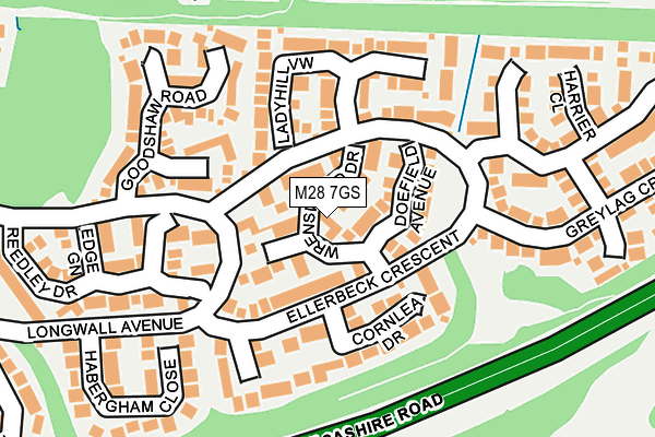 M28 7GS map - OS OpenMap – Local (Ordnance Survey)