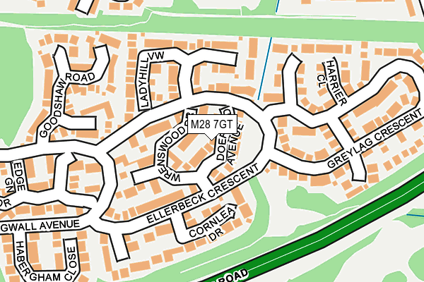 M28 7GT map - OS OpenMap – Local (Ordnance Survey)