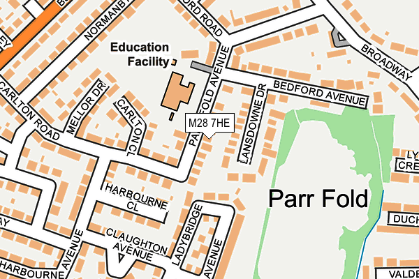 M28 7HE map - OS OpenMap – Local (Ordnance Survey)