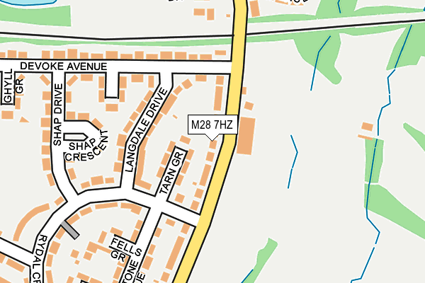 M28 7HZ map - OS OpenMap – Local (Ordnance Survey)