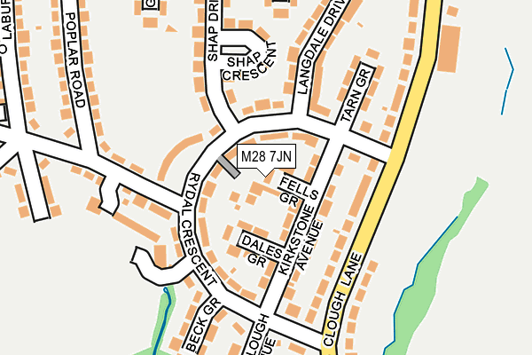 M28 7JN map - OS OpenMap – Local (Ordnance Survey)