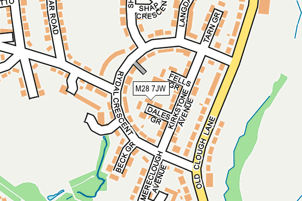M28 7JW map - OS OpenMap – Local (Ordnance Survey)