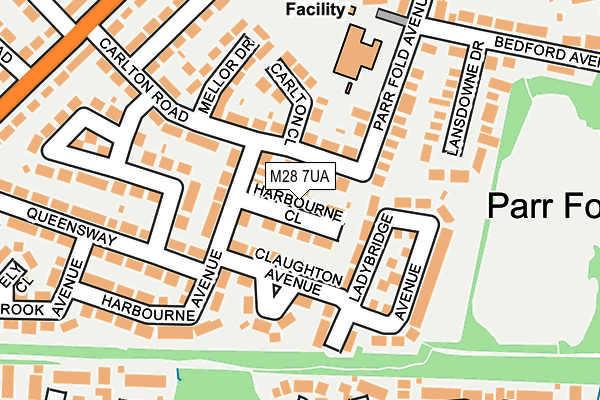 M28 7UA map - OS OpenMap – Local (Ordnance Survey)