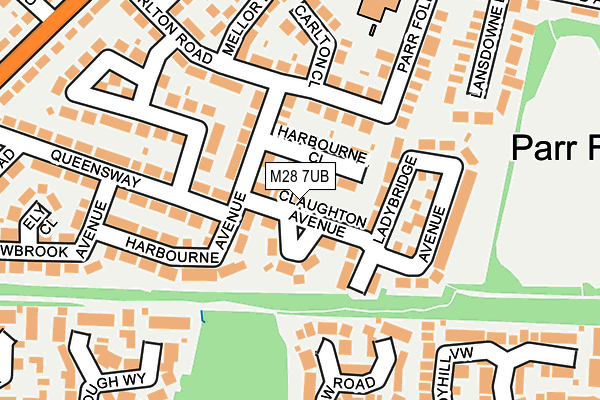 M28 7UB map - OS OpenMap – Local (Ordnance Survey)