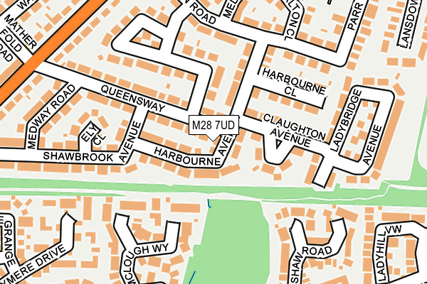 M28 7UD map - OS OpenMap – Local (Ordnance Survey)
