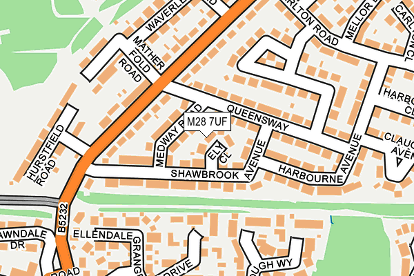 M28 7UF map - OS OpenMap – Local (Ordnance Survey)