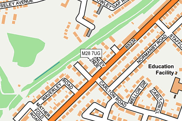 M28 7UG map - OS OpenMap – Local (Ordnance Survey)
