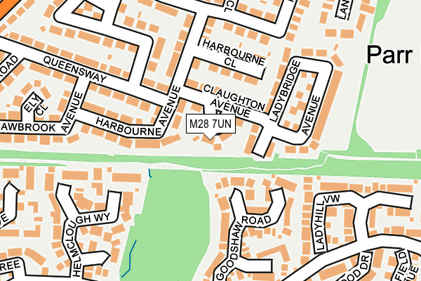 M28 7UN map - OS OpenMap – Local (Ordnance Survey)