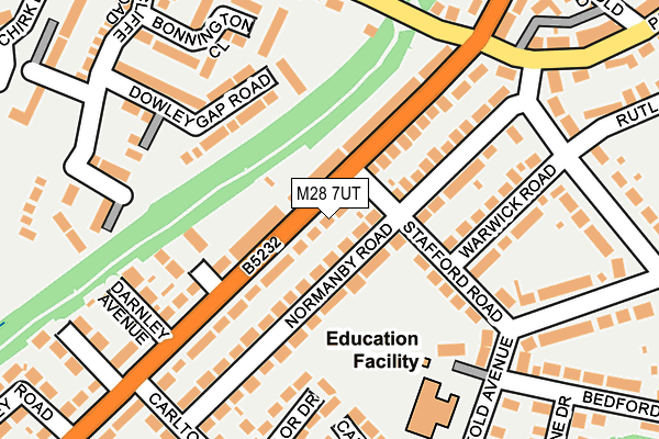 M28 7UT map - OS OpenMap – Local (Ordnance Survey)