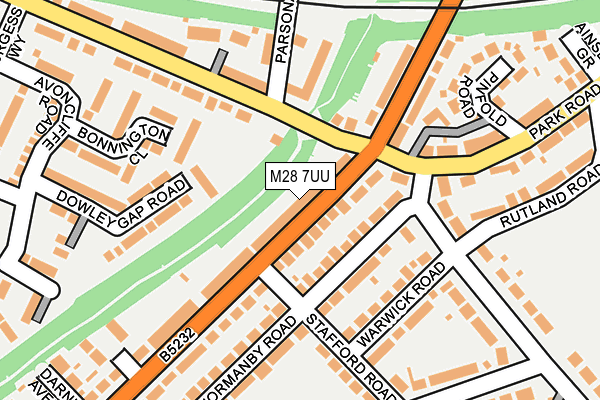 M28 7UU map - OS OpenMap – Local (Ordnance Survey)