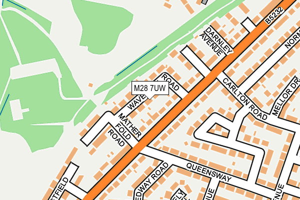 M28 7UW map - OS OpenMap – Local (Ordnance Survey)