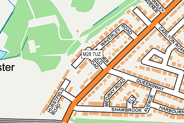M28 7UZ map - OS OpenMap – Local (Ordnance Survey)