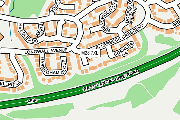 M28 7XL map - OS OpenMap – Local (Ordnance Survey)