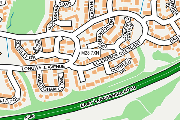 M28 7XN map - OS OpenMap – Local (Ordnance Survey)