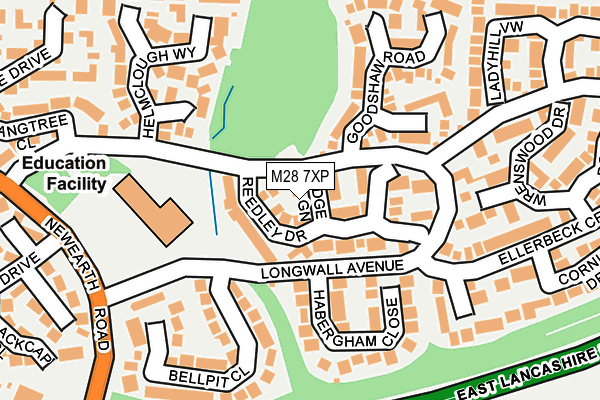 M28 7XP map - OS OpenMap – Local (Ordnance Survey)