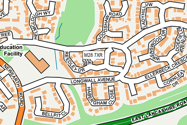 M28 7XR map - OS OpenMap – Local (Ordnance Survey)