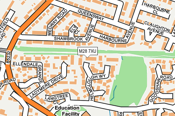 M28 7XU map - OS OpenMap – Local (Ordnance Survey)
