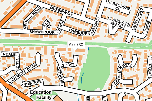 M28 7XX map - OS OpenMap – Local (Ordnance Survey)