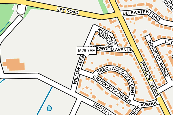 M29 7AE map - OS OpenMap – Local (Ordnance Survey)