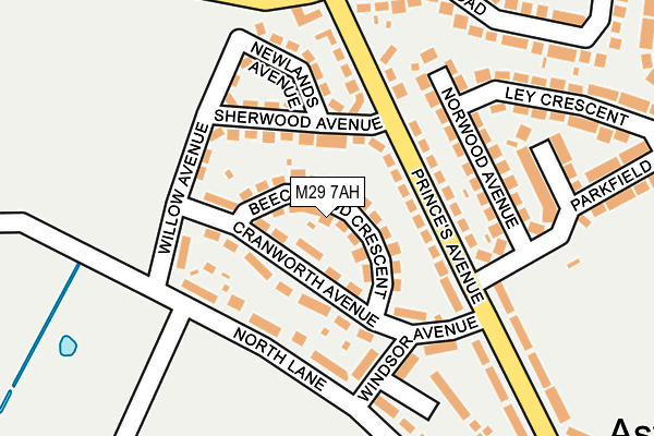 M29 7AH map - OS OpenMap – Local (Ordnance Survey)
