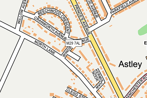 M29 7AL map - OS OpenMap – Local (Ordnance Survey)