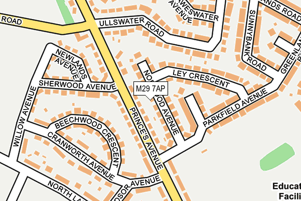 M29 7AP map - OS OpenMap – Local (Ordnance Survey)