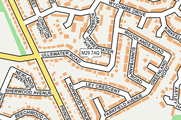 M29 7AQ map - OS OpenMap – Local (Ordnance Survey)