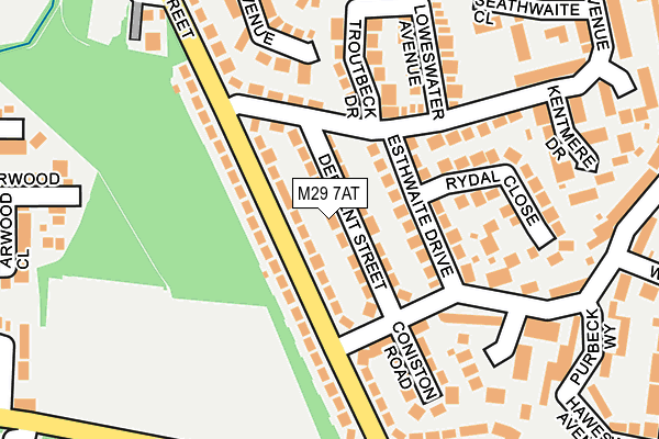 M29 7AT map - OS OpenMap – Local (Ordnance Survey)