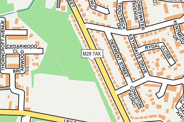 M29 7AX map - OS OpenMap – Local (Ordnance Survey)