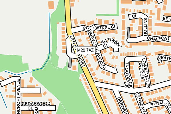M29 7AZ map - OS OpenMap – Local (Ordnance Survey)