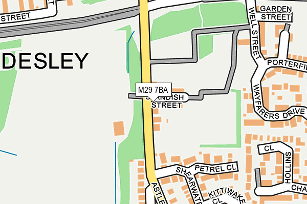 M29 7BA map - OS OpenMap – Local (Ordnance Survey)