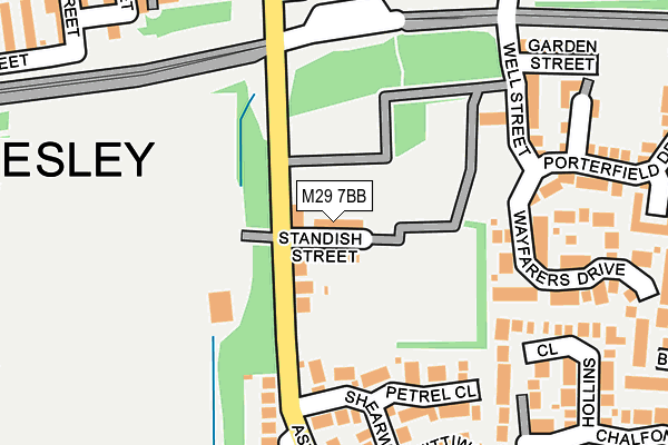 M29 7BB map - OS OpenMap – Local (Ordnance Survey)