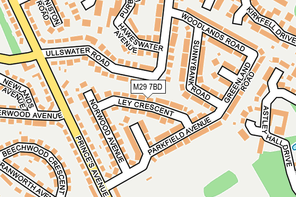M29 7BD map - OS OpenMap – Local (Ordnance Survey)