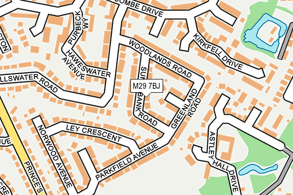 M29 7BJ map - OS OpenMap – Local (Ordnance Survey)