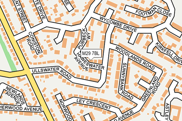 M29 7BL map - OS OpenMap – Local (Ordnance Survey)