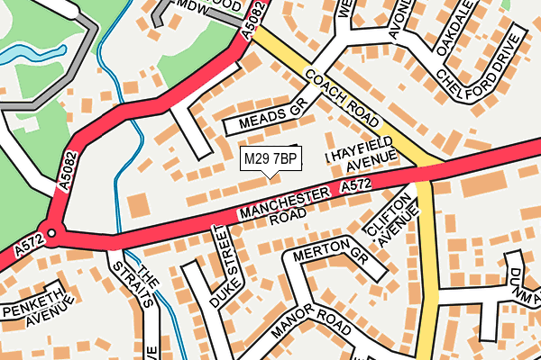 M29 7BP map - OS OpenMap – Local (Ordnance Survey)
