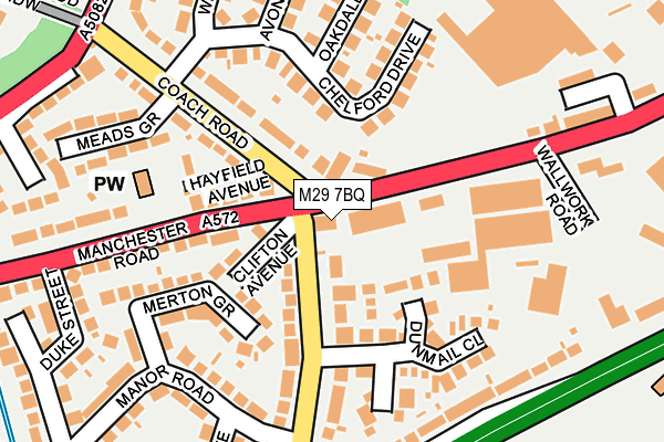 M29 7BQ map - OS OpenMap – Local (Ordnance Survey)