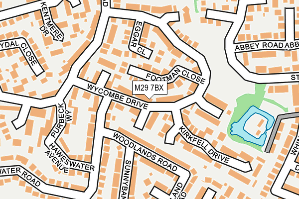 M29 7BX map - OS OpenMap – Local (Ordnance Survey)