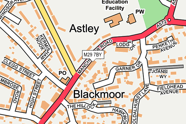 M29 7BY map - OS OpenMap – Local (Ordnance Survey)