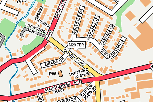 M29 7ER map - OS OpenMap – Local (Ordnance Survey)
