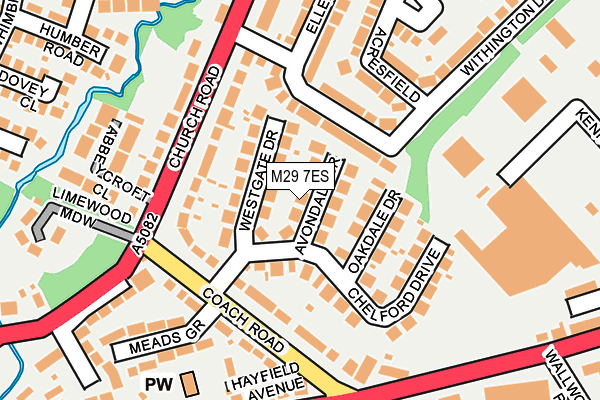 M29 7ES map - OS OpenMap – Local (Ordnance Survey)