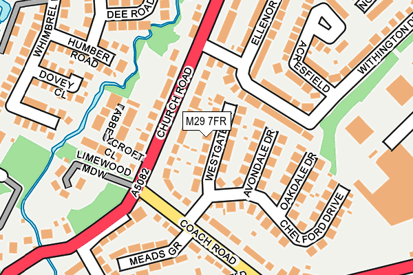 M29 7FR map - OS OpenMap – Local (Ordnance Survey)